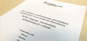 Els cuidadors professionals domiciliaris de gent gran - Càtedra Ethos Ramon Llull