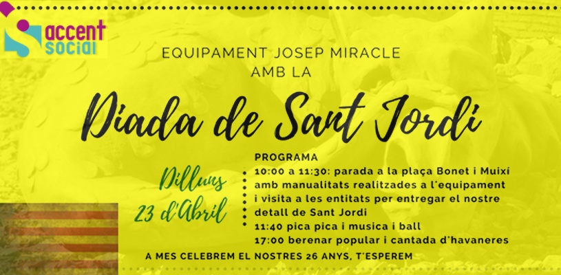 Sant Jordi a equipament Josep Miracle Barcelona