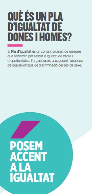 Tríptic Pla d'igualtat dones i homes Accent Social