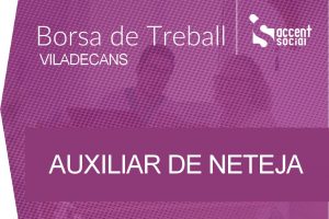 Oferta Borsa Treball Neteja Viladecans
