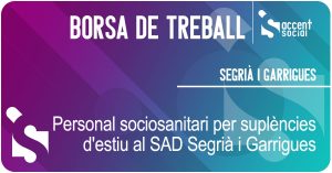 Oferta laboral Servei Atenció Domiciliària SAD Segrià