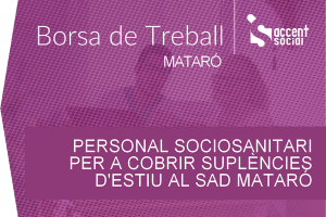 Oferta laboral sociosanitaris SAD Mataró 600x400