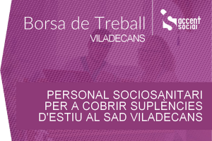 Oferta laboral sociosanitaris SAD Viladecans 600x400